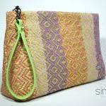 I Love Colours Plastic Bag With Hand-woven Purse..